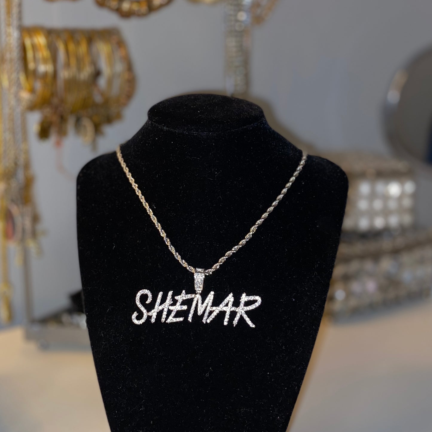 Icy Freehand Name Pendant