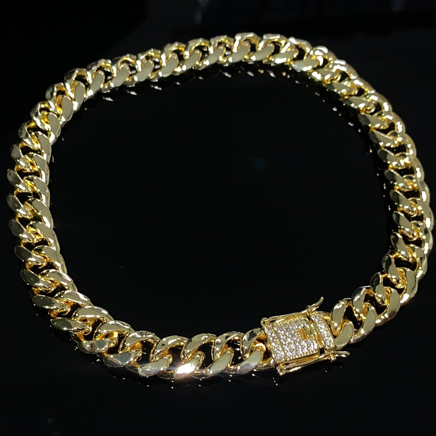 Stainless Diamond Hook Cuban Choker