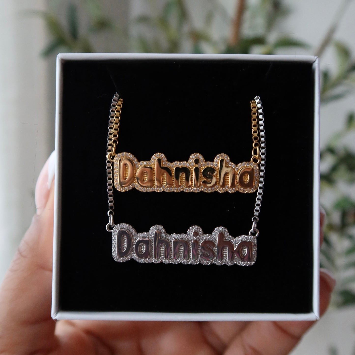 stones | paved name necklace