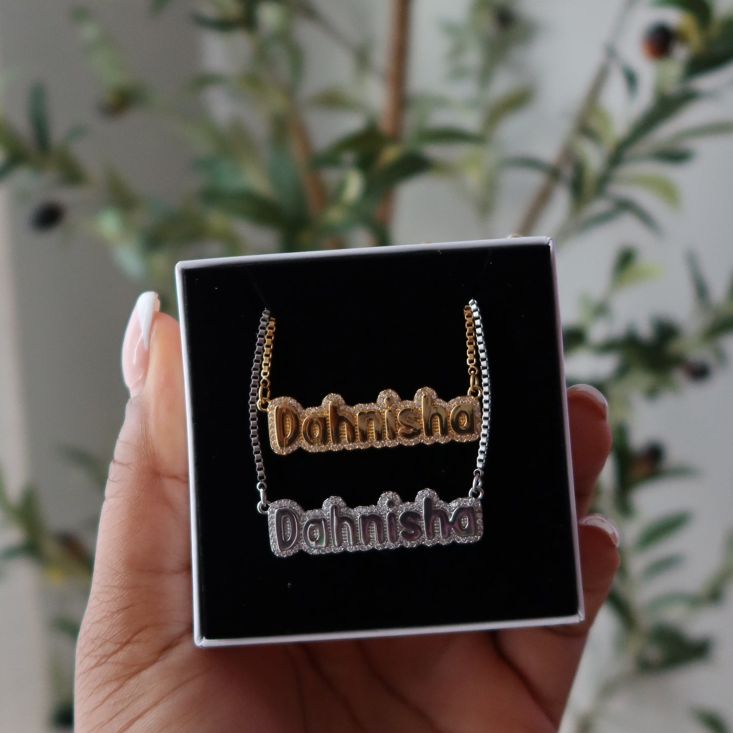stones | paved name necklace