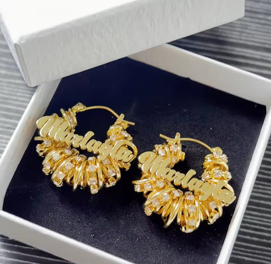 Diana | Custom Name Hoops