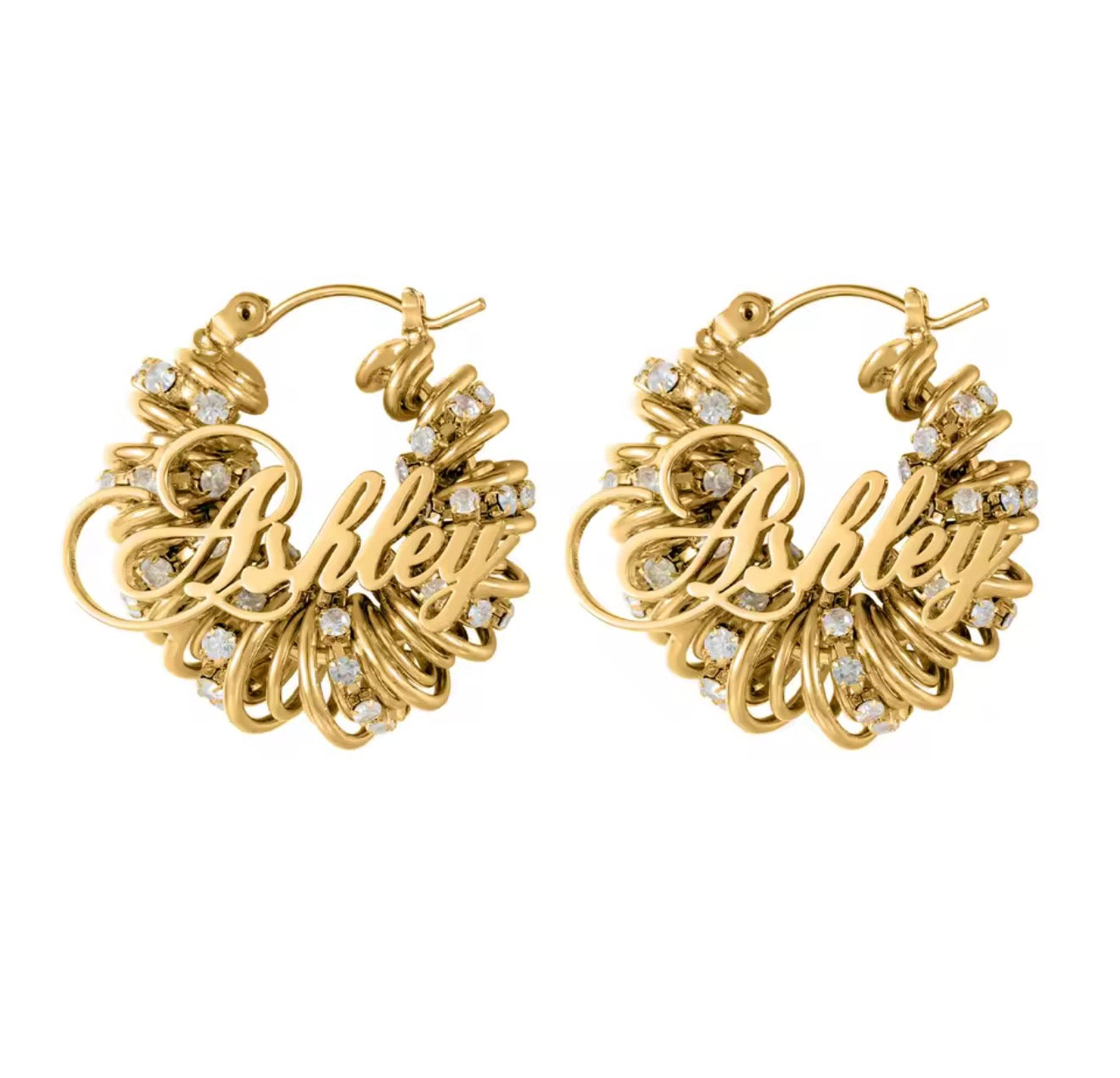 Ashley | custom name hoops￼