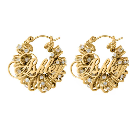 Ashley | custom name hoops￼