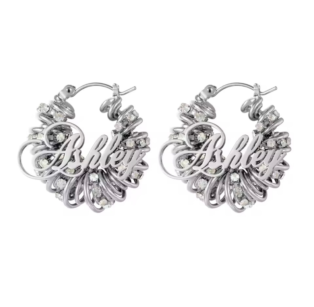 Ashley | custom name hoops￼
