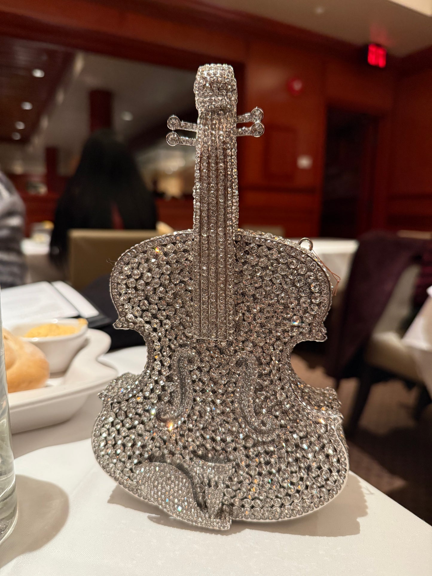 Violin Crystal Clutch