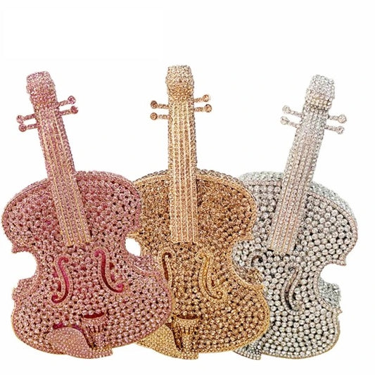 Violin Crystal Clutch