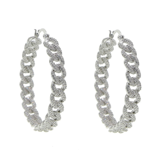 Cuban Baguette CZ Earrings