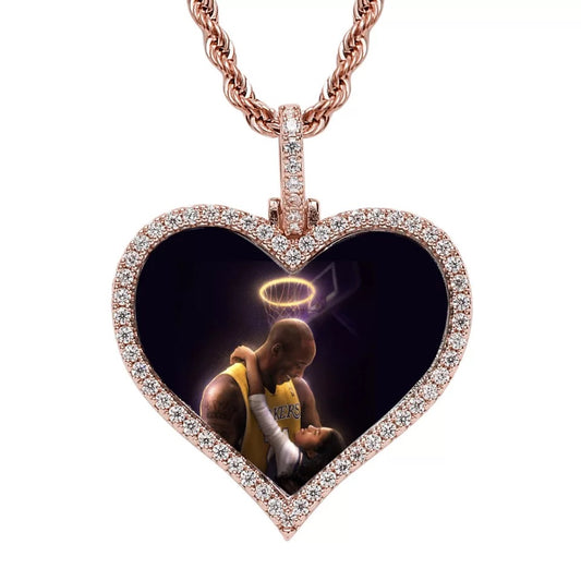 Heart Beat Photo Pendant