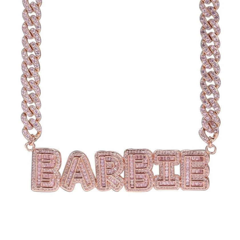 Cuban Baguette Personalized Necklace