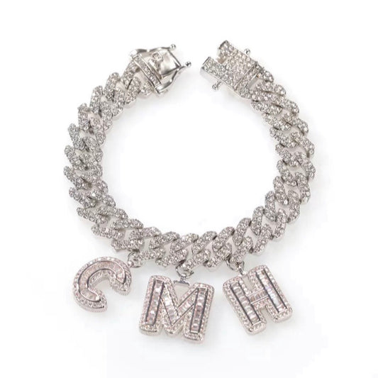 Miami Cuban Baguette Charm Bracelet