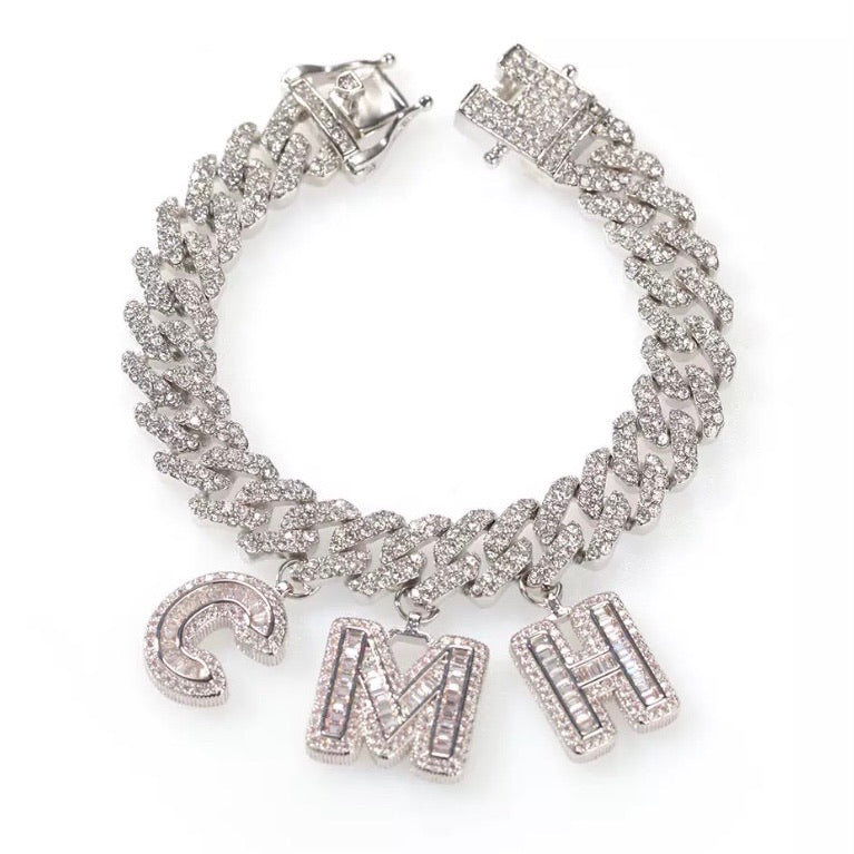 Miami Cuban Baguette Charm Anklet