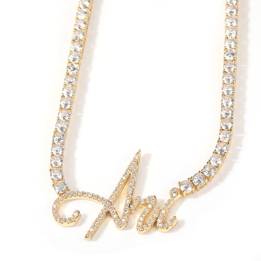 Icy Cursive Personalized Necklace