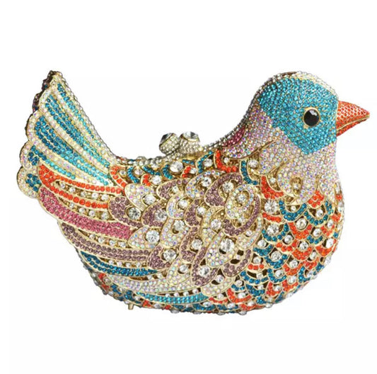 Sparkling Bird Statement Clutch