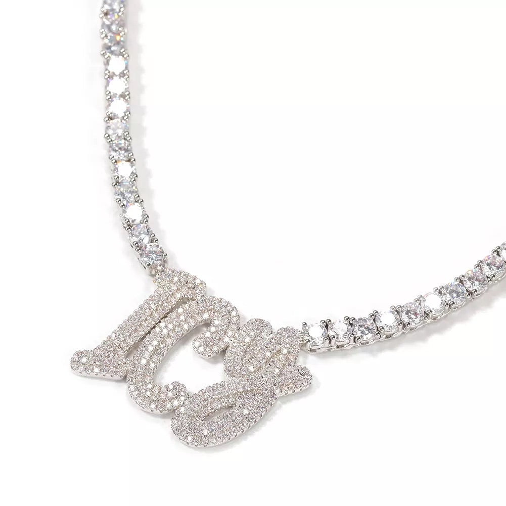 Icy Luxe Cz Personalized Necklace